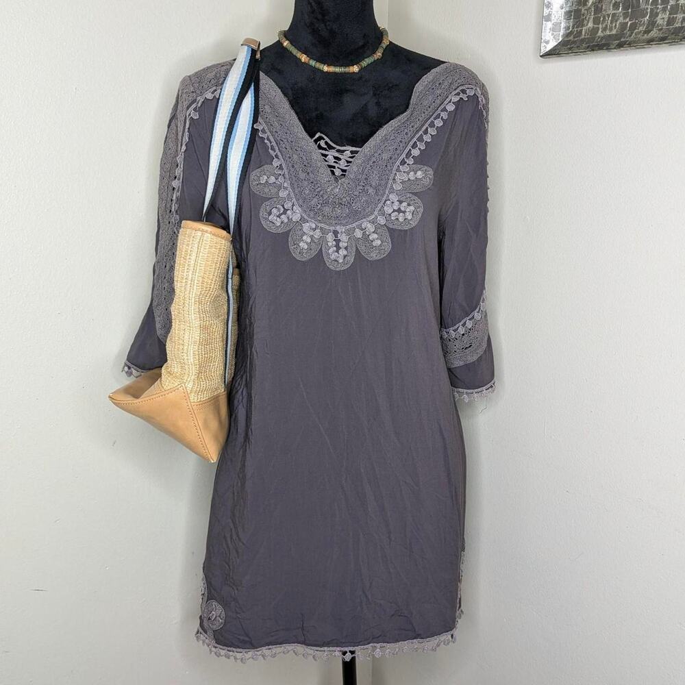 Monoreno grey boho dress medium